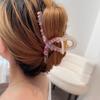 Super Shiny Pink Crystal Butterfly Hairpin for Women, Large Size for Bun Hairstyles, Luxurious and Exquisite Hair Clip