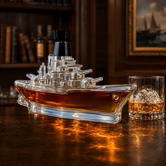 Vtipný karafa na whiskey ve tvaru francouzského buldočka, 350ml ručně foukaná skleněná láhev na alkohol, Nový dávkovač vína ve tvaru psa pro domácí bar, Dárek pro muže