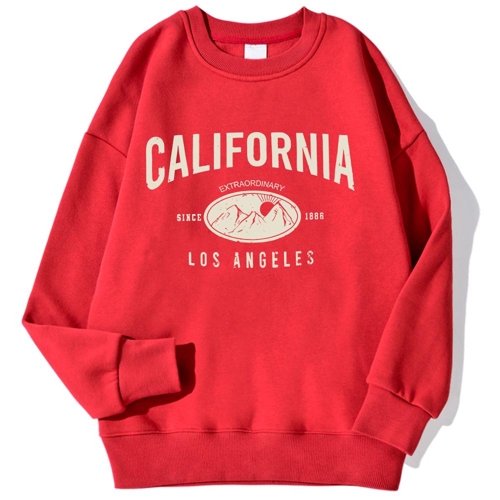 Bluzy z literami New York California Malibu Zimowe Damskie Codzienne Luźne Bluzy z kapturem Ciepłe Okrągły dekolt Pulower Wygodne ubrania