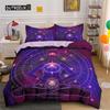 Gold Meditation Bedding Sets Comforter Covers Yoga Buddha Duvet Cover Set with Pillowcase Mystery Theme for Bedroom Decoration