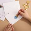 Wax Seal Kit with Wooden Handle for Envelopes Banquet Placemats, Various Sizes, Wishes, 10 /12Pieces