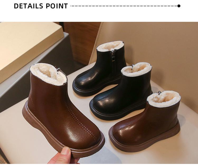 2025 Herbst Kinder Stiefeletten im britischen Stil mit weicher Sohle & Seitenreißverschluss