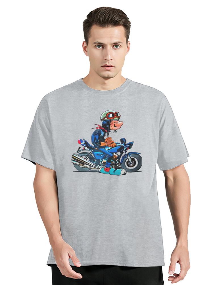Na motocyklu Módní tričko Gaston Lagaffe Komiksy Pánské Grafické Bavlněné Streetwearové Tričko Oblečení Oversized Tričko Topy Trička