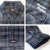Men's Dickies Check Shirt, Oxford Work, Long Sleeve, Sizes M, L, XL, Black, Red, Ivory, Charcoal, 10001811 (JP, Alphabet, XL, IVORY)