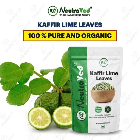 NeutraVed Kaffir-Limettenblätter Getrocknetes Zitrusaroma Kochen, für südasiatische Gerichte, Thailändisches Essen Makrut Grüner Tee (10 g)