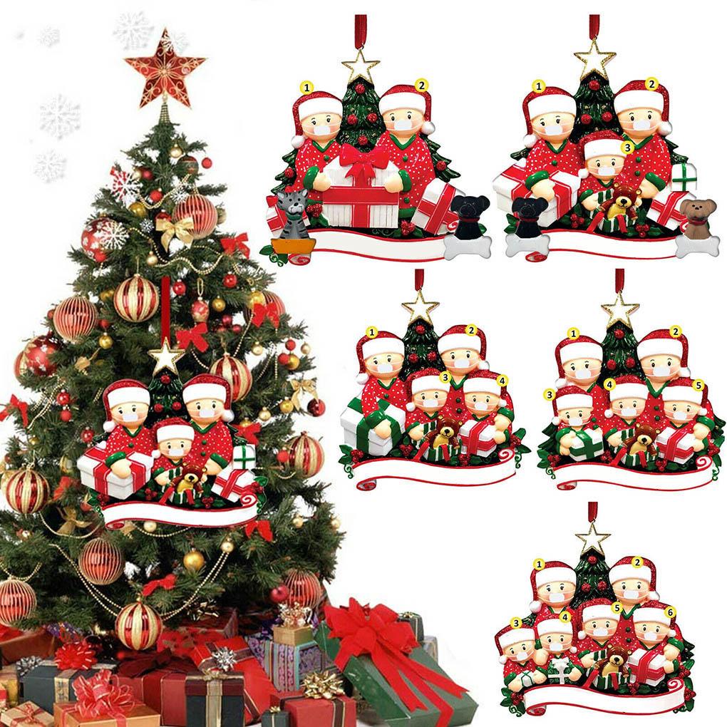 Weihnachtsanhänger 2020 Quarantäne Familie Weihnachtsbaum Hängedekoration