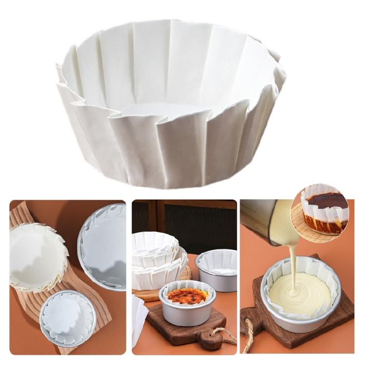 50Pieces Basques Cake Paper Baking Oilproof Practical Paper Oilproof Paper Wrap