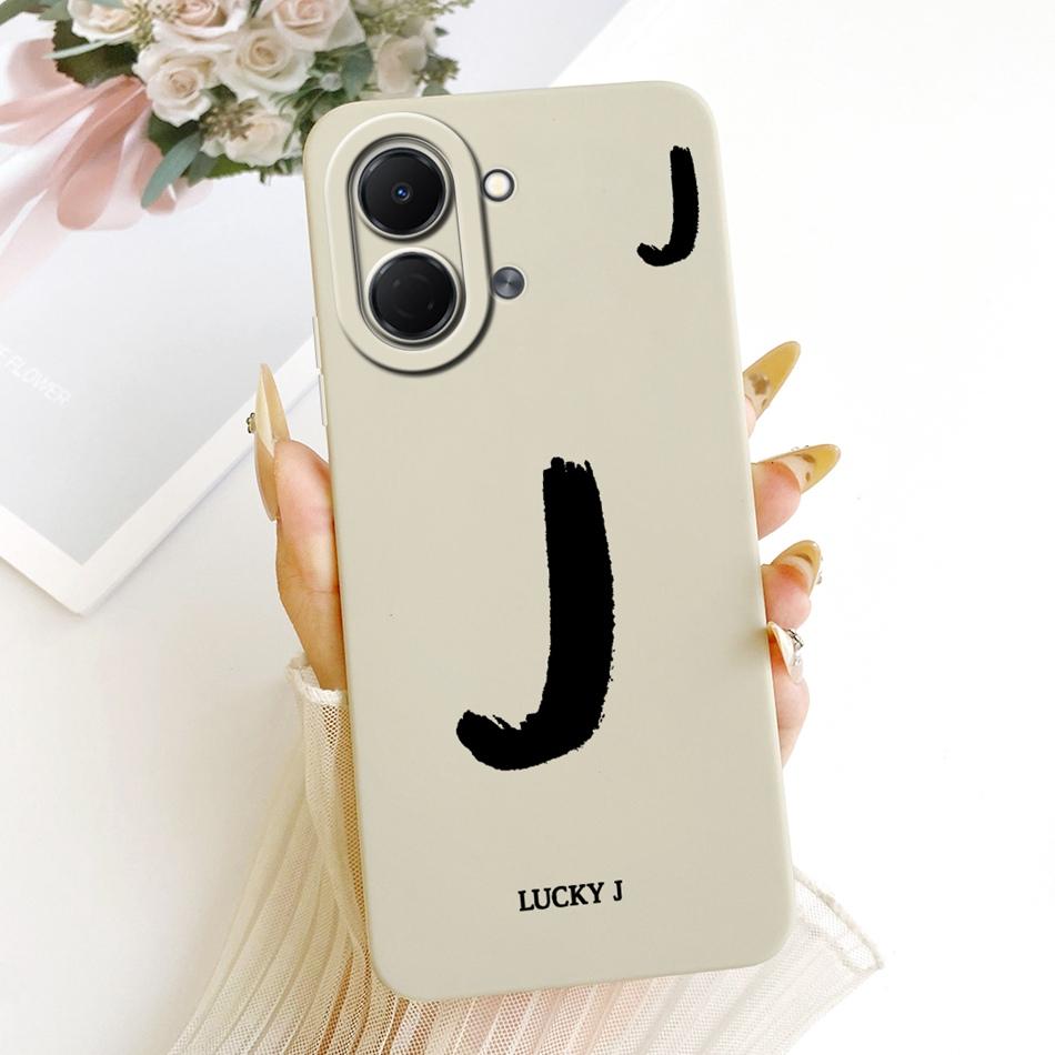 For Tecno Spark Go 3 2026 Lucky Initial Letter Phone Case For Tecno Spark Go3 KN3 Soft Silicone Shockproof Cases Bumpers