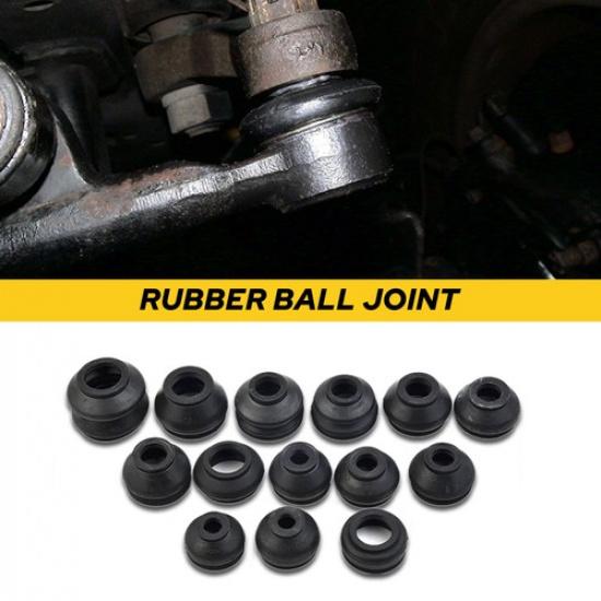 14pcs Universal Rubber Ball Joint Rubber Dust Boot Cover Track Rod End Set Kit