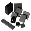 Black Kraft Paper Box Necklace Earrings Jewelry Box