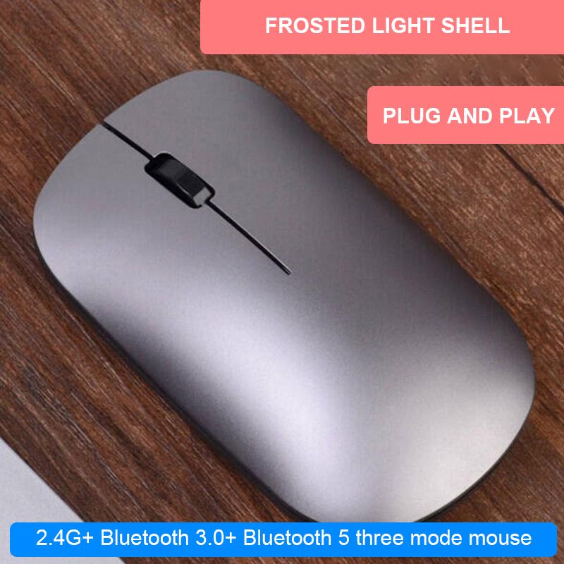 Wholesale Mouse OEM ODM Abs Slim Dual Mode Ergonomic Mouse Rechargeable TYPE-C Receiver Wireless Bluetooth Mouse