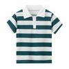 Kids' Striped Multicolor Polo Shirt - Boys' Gentleman Casual or Girls' Solid Short Sleeve Tee