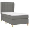 3128478 vidaXL Divan Bed with Mattress Dark Grey 80x200 Cm Fabric