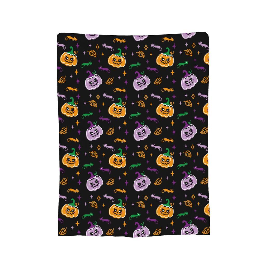 Cartoon Bat Halloween Gothic Blankets Fleece  Winter  Portable Lightweight Thin Throw Blanket for Bed Bedroom Rug Piece