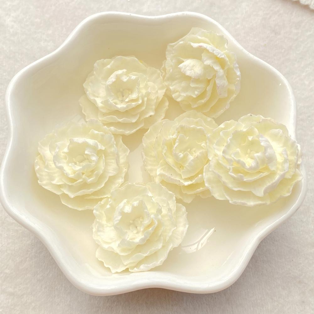Resin Kawaii 3D Colorful Rose Flat back Flower Stone Scrapbook Figurines 10PCS DIY Bow Decor Accessories Crafts