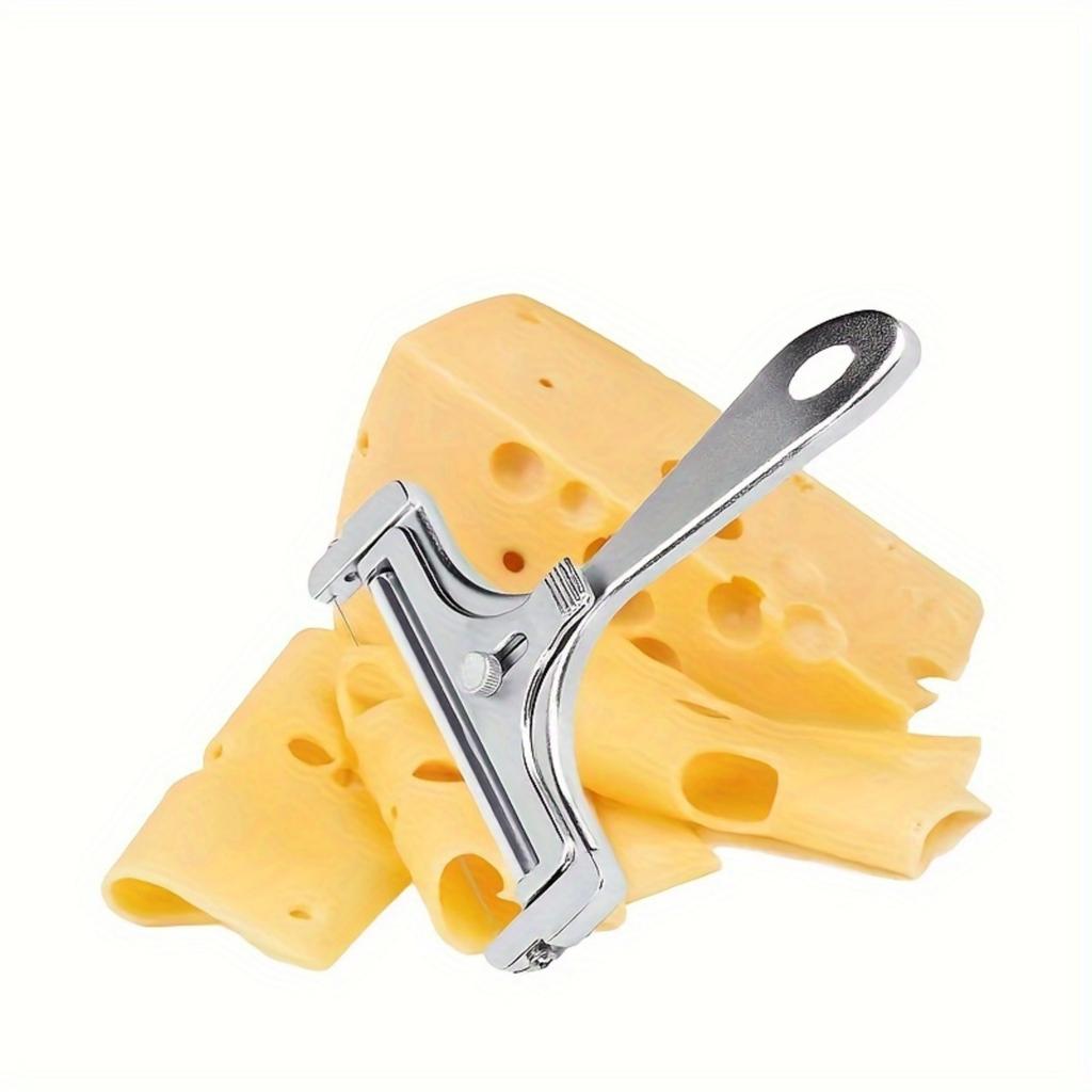 Adjustable Thickness Cheese Slicer Stainless Steel Blade Butter Cutter Kitchen Tool for Slicing Cheese and Butter with Easy Grip Handle