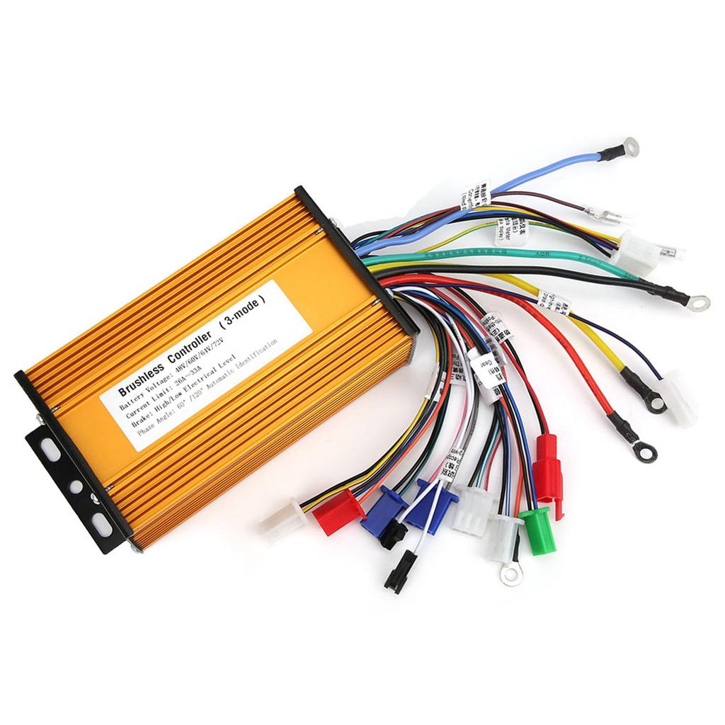 E‑Bike Brushless Speed Motor Controller for Electric Scooter Three‑Mode Sinusoid 12 Tube