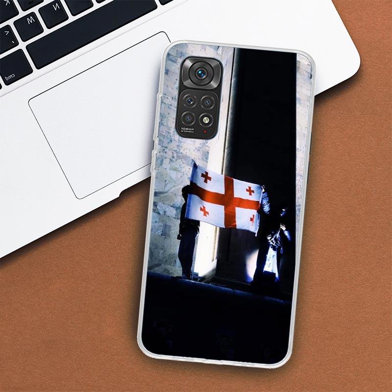 Georgia Flag Phone Case For Xiaomi Redmi Note 13 12 12S 11 11S 10 10S 9 9S 11T 11E Pro Plus 8 8T 7 + Coque Cover