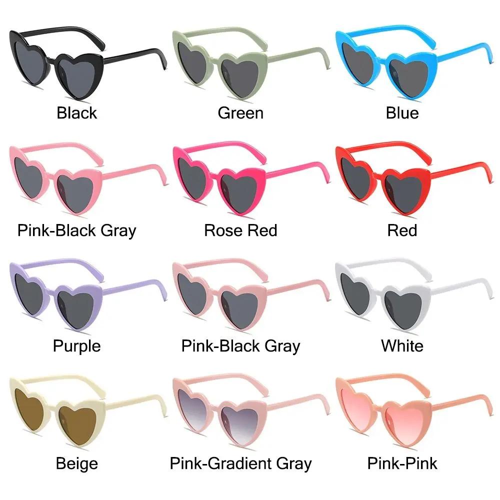 Heart Shaped Sunglasses Vintage Trendy Street Shooting Shades Uv Protection Irregular Fashion Pink Heart Sun Glasses For Women