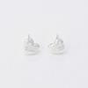 NEw Arrivals OpEn Run HEartball Earring Cracking Diagonal StErling SilvEr Mini E