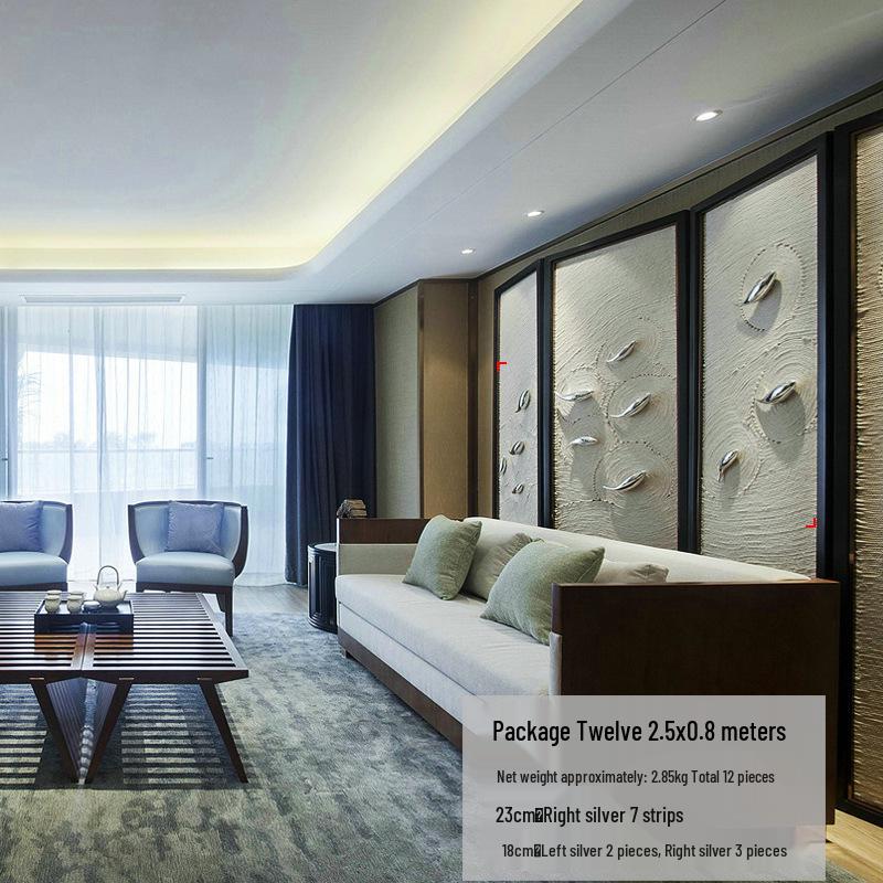 Electroplated Fish Resin Wall Hanging for Indoor Living Room