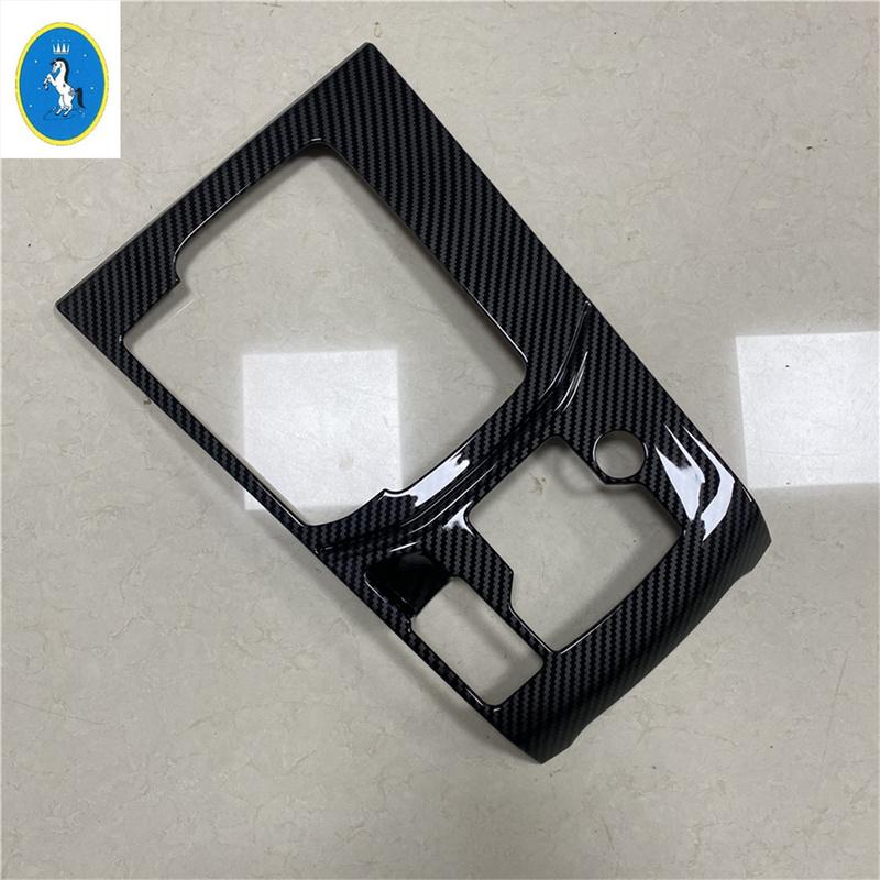 Carbon Fiber Look Car Center Control Gear Shift Box Panel Decoration ABS Accessories Cover Trim For Mazda CX-5 CX5 2017 -