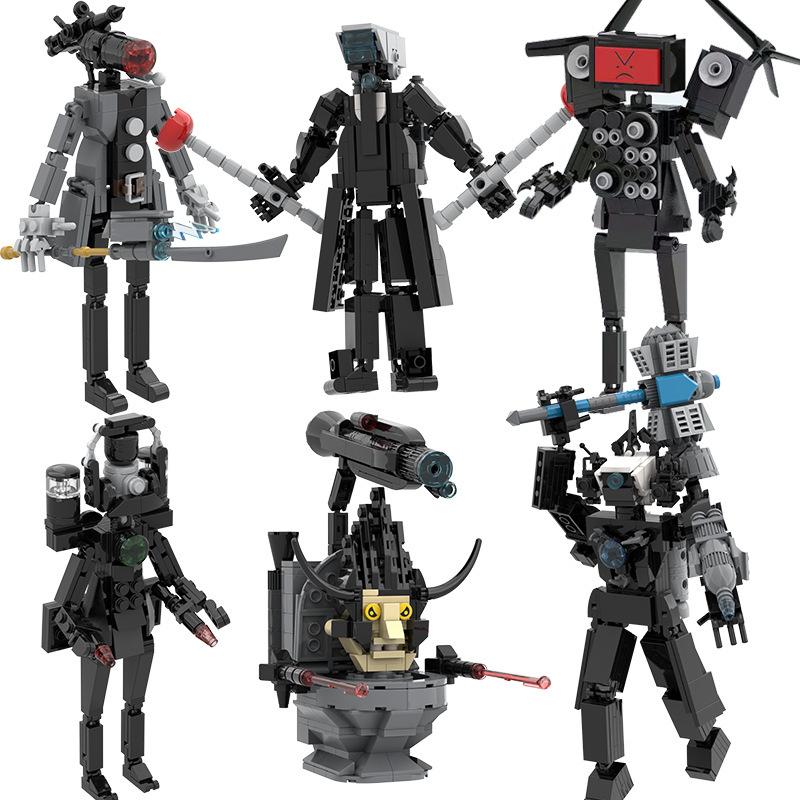 Toaletă Skibidi Bloc de construcție Joc de groază Speakerman Boss Camara Titan TV Man Model de păpușă din desene animate Copii Cadou de aniversare de Halloween