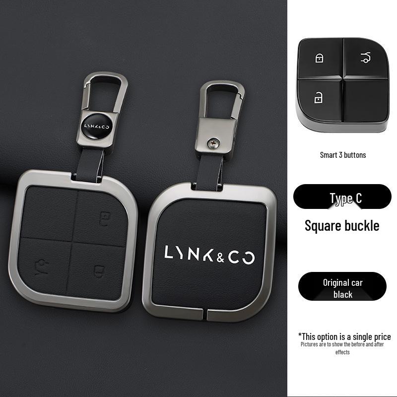 Lynk&Co 08 2023 Schlüsselhülle: High-End Metallgehäuse mit Lederschnalle