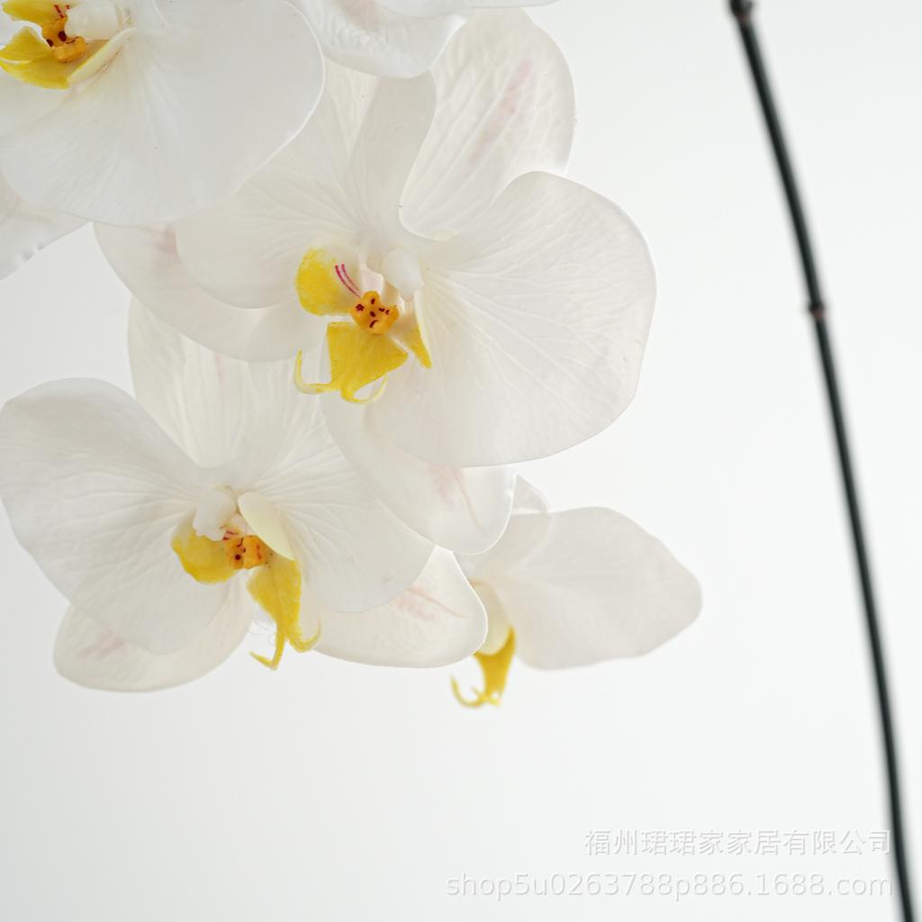 High Quality Luxury Flowers Latex 8 Heads Butterfly Orchids Artificial Real Touch Phalaenopsis Orchid Wedding Decor