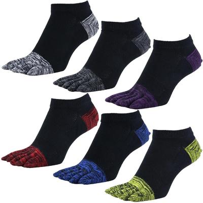 Meias de Cinco Dedos Masculinas Asuka Tamanhos de Tornozelo 6 Pares, Reforçadas, Comprimento, 25-27cm,