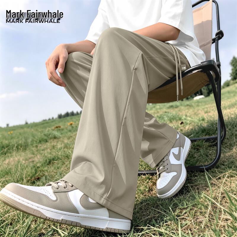 Mark Fairwhale Men s Ice Silk Straight Leg Casual Pants 3XL