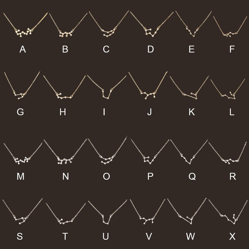 Ins Constellations Theme Friendship Necklace Rhinestone Comfortable Delicate with Display Card Pendant for Lover Festival Gifts