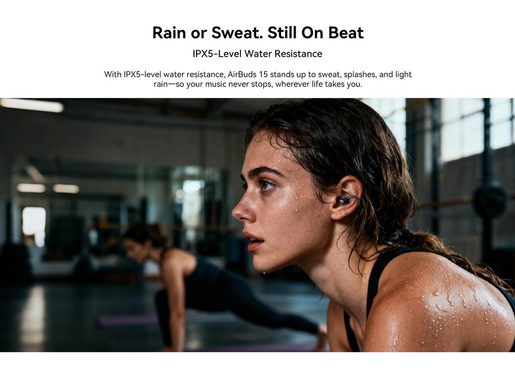 Blackview AirBuds 15 Wireless Bluetooth 6.0 Headphones Open Ear Earphones ENC IPX5