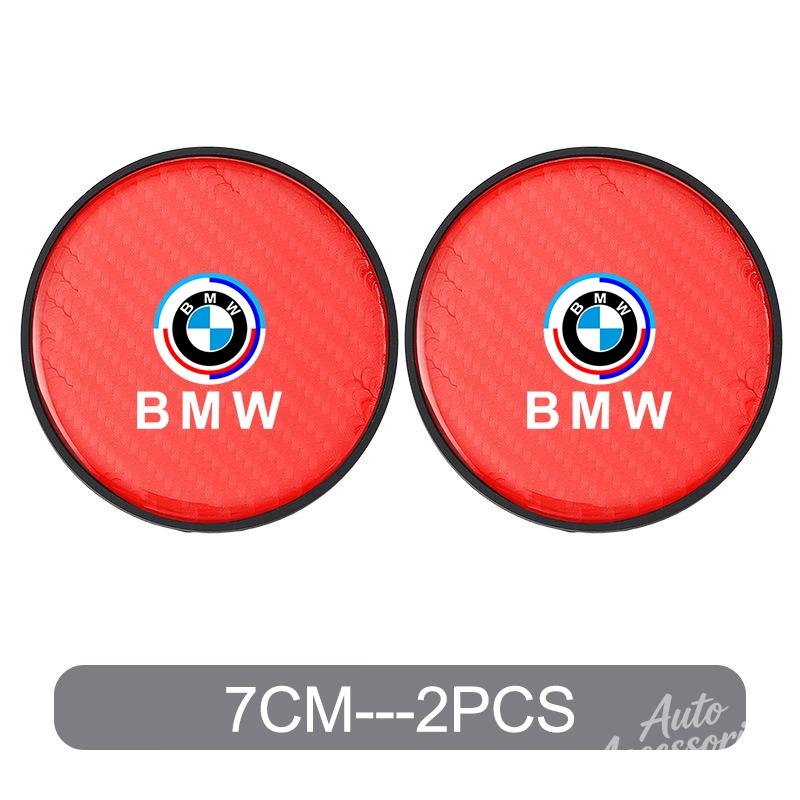 Non-slip Car Water Coaster Cup Carbon Fiber PVC Coaster Mat Accessories For BMW E46 E90 E60 F10 E39 F30 E36 F20 E87 E90 E70 E91 NS1
