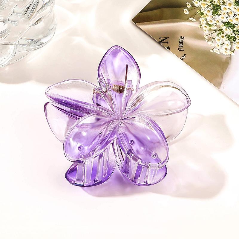 Flower Hair Claws Transparent Hairpin Sweet Ponytail Hair Accessories
