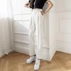 Women Fashion Straight Suit Pants High Waist Office Wear Elegant Formal Pencil Pants Ladies Korean All-Match Baggy Trousers