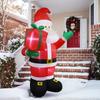2.4M Christmas Inflatable Santa Claus with Gift Bag Santa Carrying Present Sack Airblow Inflatable Santa Claus for Outdoor Decor