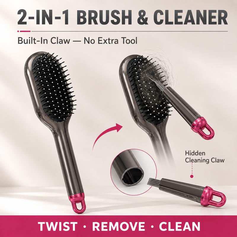 Air Cushion Hair Brush Scalp Massage Comb Anti-static Detangling Hairbrush for Wet Dry Curly Straight Hair Salon Styling Tool