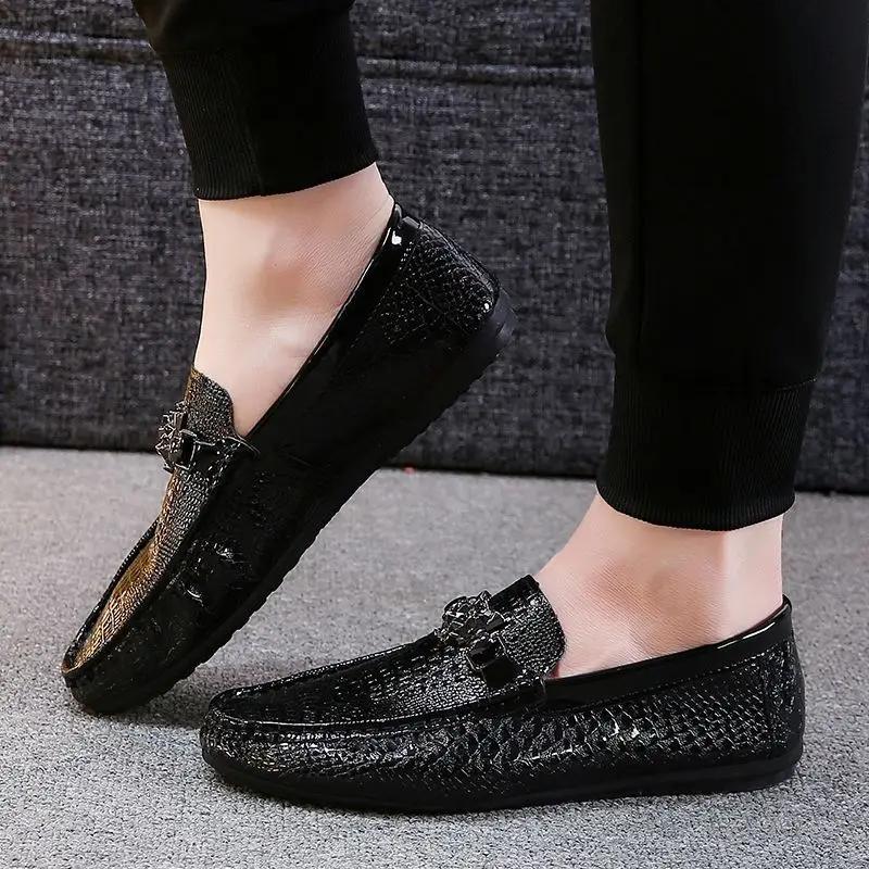 Fashion 2024 Man Casual Shoe Black Leather Shoes for Men Shipping Free Delivery Legitimate Classic Original On Sale Comfortable