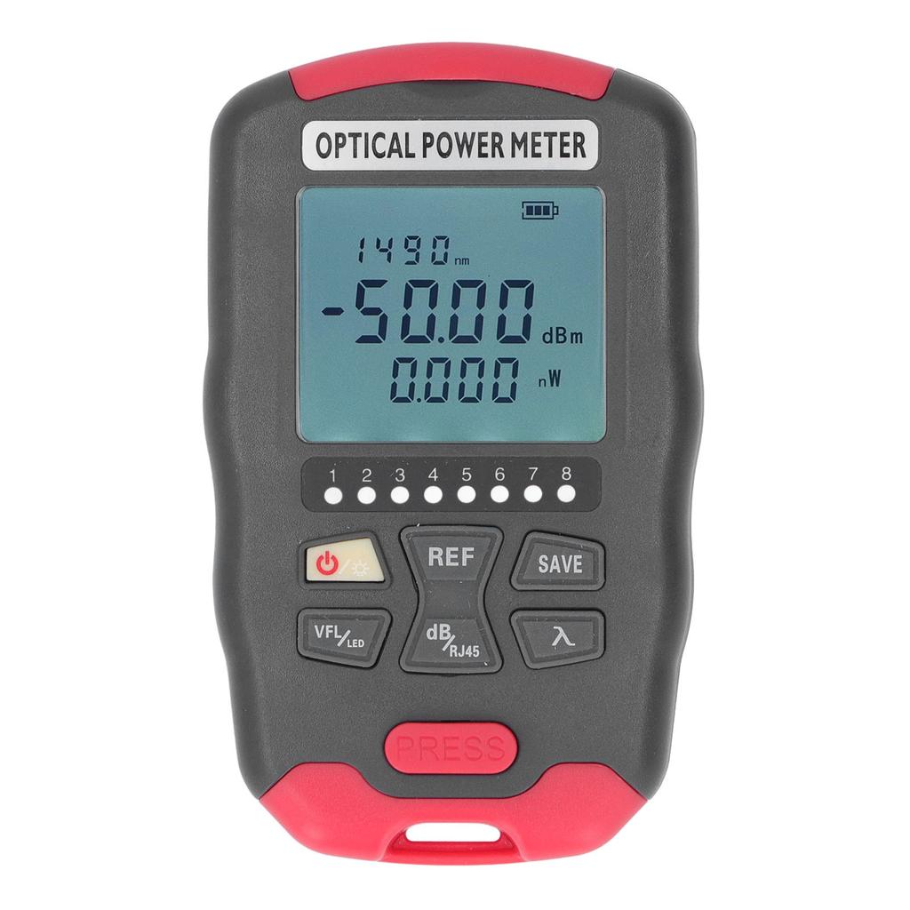 Optical Fiber Power Meter Red Light Source Network Optic Tester with LED Light Communication Engineering AUA‑D70 ‑70dBm