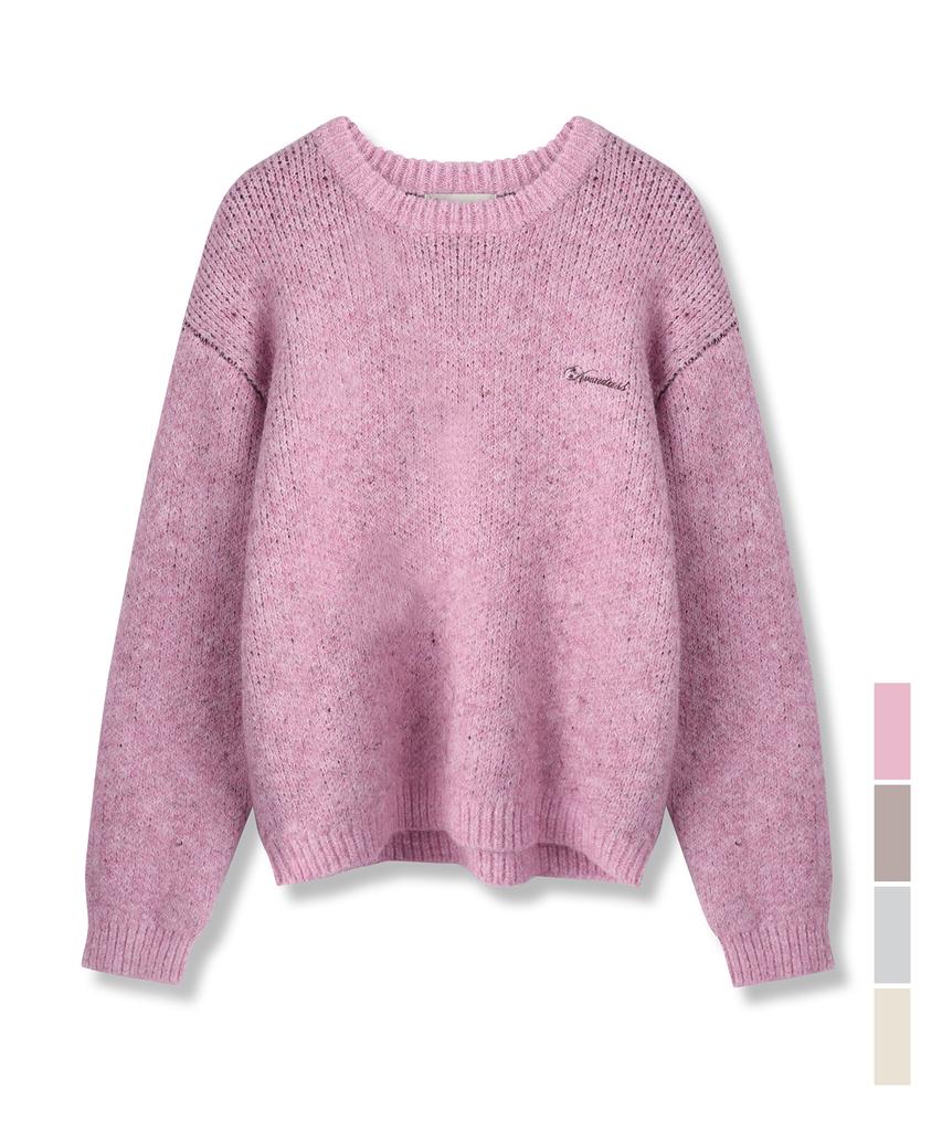 AVANDRESS Heather Brush Round Knit_4Colors