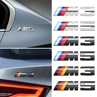 GVSW4 Metal Emblem Letters Logo Car Trunk Badge Sticke Accessories for M M3 M5 G20 F30 E90 E91 E46 G70 G45 G30 F10 F11 E39 E34 E28