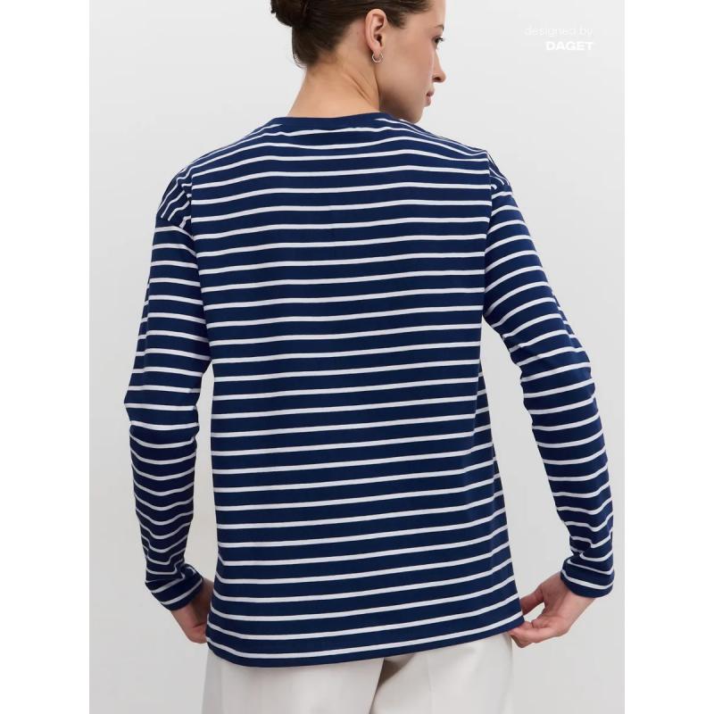 Minimalist Women's Long Sleeve T-Shirt, Premium Quality Soft Fabric, Loose Boxy Silhouette for All-Day Comfort