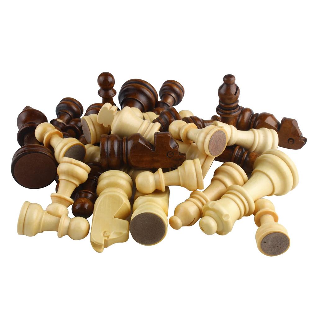 Andux Chess Official International 79mm King 32-Piece Pieces, Size, Height, Wooden, XQZ-03 (Wooden)
