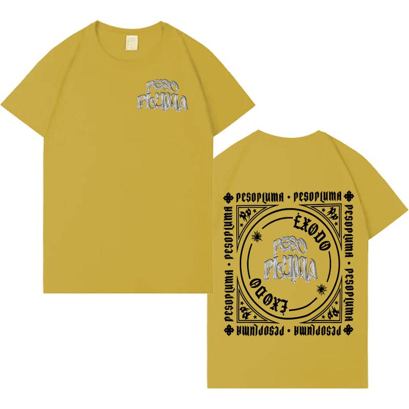 Singer Peso Pluma Fashion Double Sided Print Graphic Tshrits Men T Shirt Harajuku Oversized Short Sleeve Crewneck Gothic Clothes