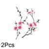2Pcs Applique Patch DIY Plum Flower 17*8CM Iron Patches Clothing Embroidery For Dress Embroidered Appliques