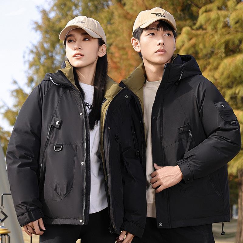 New winter workwear, thickened and warm short down cotton jacket, cotton jacket, women's cotton jacket, loose couple clothes