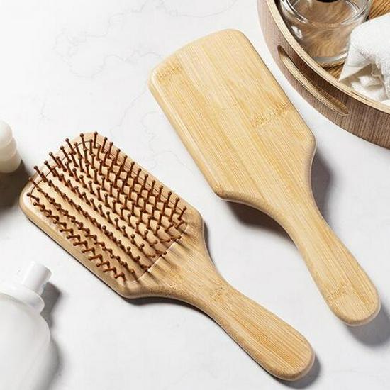 Natural Bamboo Meridian Scalp Massage Comb - Anti-static, Hair Straightening, Fluffy Hair Air Cushion Comb