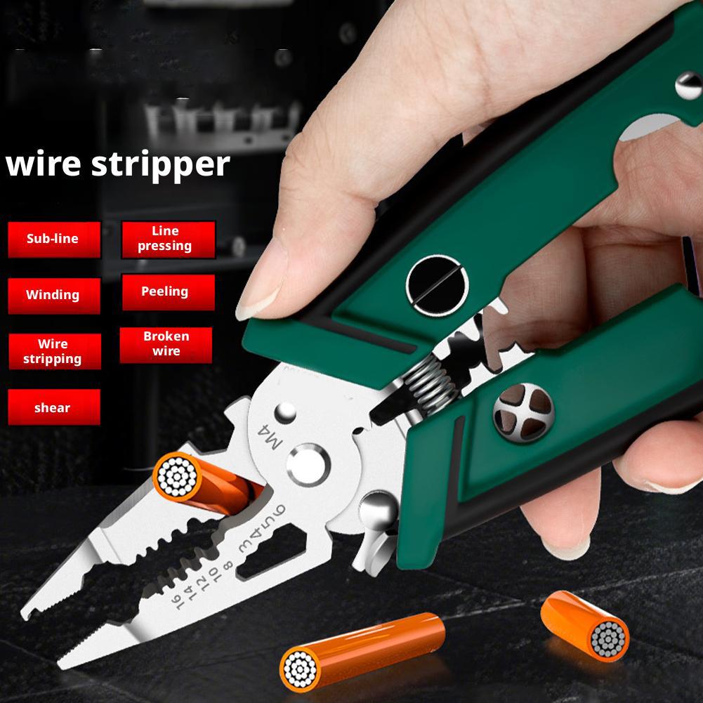 Multifunctional Wire Cable Plier Portable Maintenance Pulling Winding Crimping Terminals Breaking Wires Wire Crimper