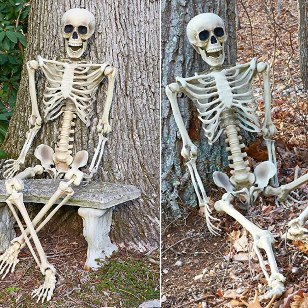 170cm Riesiges Lebensgroßes Menschliches Skelettmodell Horror Knochen Beweglich Halloween Dekoration